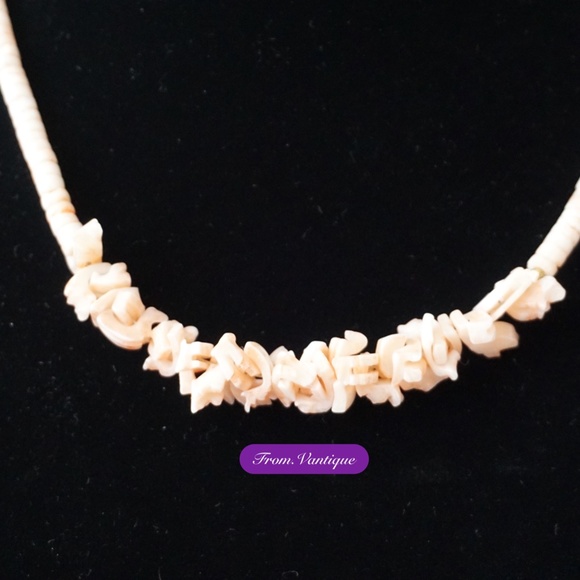 🎀 VINTAGE [Handmade] Pink Seashells Beaded Necklace Set ⛓️ + Bracelet 📿 - Picture 4 of 6